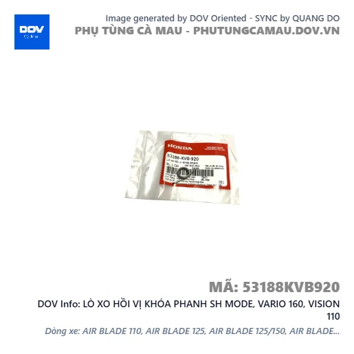 LÒ XO HỒI VỊ KHÓA PHANH SH MODE, VARIO 160, VISION 110 — 53188KVB920