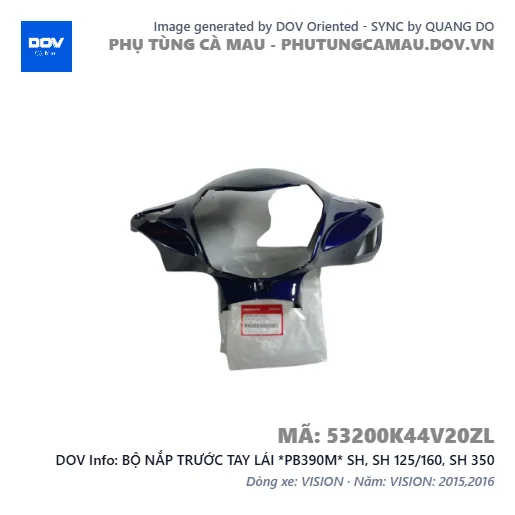 BỘ NẮP TRƯỚC TAY LÁI *PB390M* SH, SH 125/160, SH 350 — 53200K44V20ZL