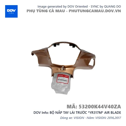 BỘ NẮP TAY LÁI TRƯỚC *YR317M* AIR BLADE — 53200K44V40ZA