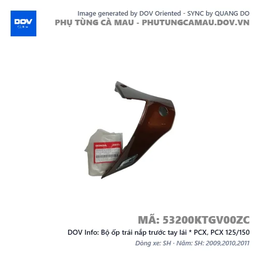 Bộ ốp trái nắp trước tay lái * PCX, PCX 125/150 — 53200KTGV00ZC
