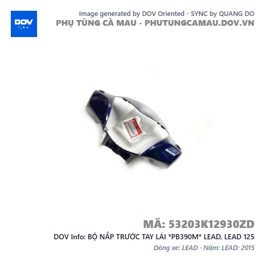 BỘ NẮP TRƯỚC TAY LÁI *PB390M* LEAD, LEAD 125 — 53203K12930ZD
