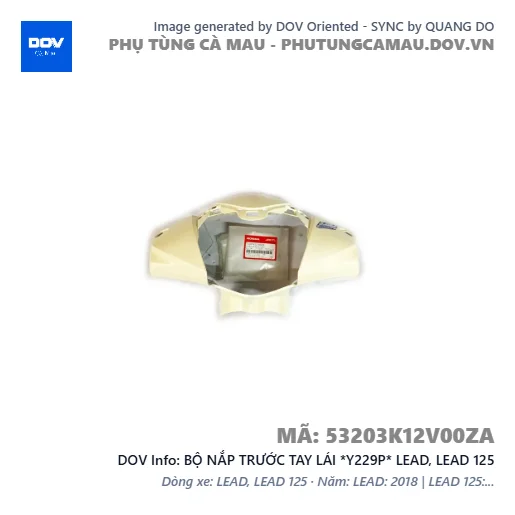 BỘ NẮP TRƯỚC TAY LÁI *Y229P* LEAD, LEAD 125 — 53203K12V00ZA