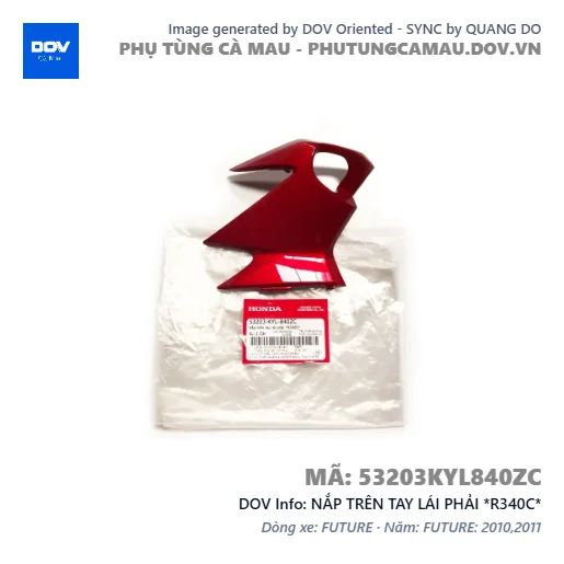 NẮP TRÊN TAY LÁI PHẢI *R340C*  — 53203KYL840ZC