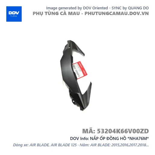 NẮP ỐP ĐỒNG HỒ *NHA76M*  — 53204K66V00ZD