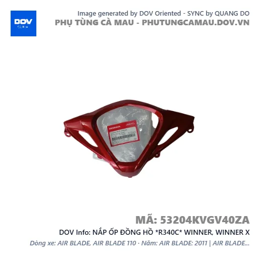 NẮP ỐP ĐỒNG HỒ *R340C* WINNER, WINNER X — 53204KVGV40ZA