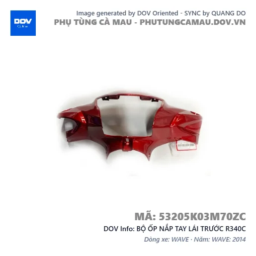 BỘ ỐP NẮP TAY LÁI TRƯỚC R340C  — 53205K03M70ZC