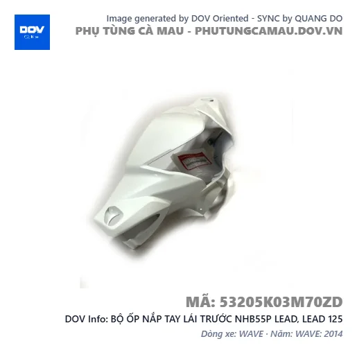 BỘ ỐP NẮP TAY LÁI TRƯỚC NHB55P LEAD, LEAD 125 — 53205K03M70ZD