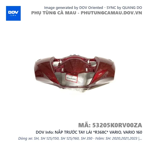 NẮP TRƯỚC TAY LÁI *R368C* VARIO, VARIO 160 — 53205K0RV00ZA