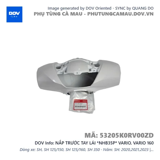 NẮP TRƯỚC TAY LÁI *NHB35P* VARIO, VARIO 160 — 53205K0RV00ZD