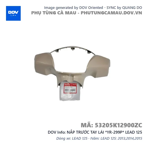 NẮP TRƯỚC TAY LÁI *YR-299P* LEAD 125 — 53205K12900ZC