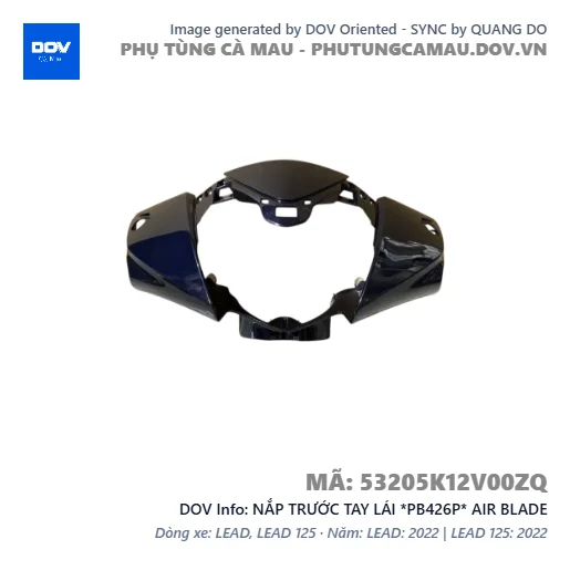 NẮP TRƯỚC TAY LÁI *PB426P* AIR BLADE — 53205K12V00ZQ