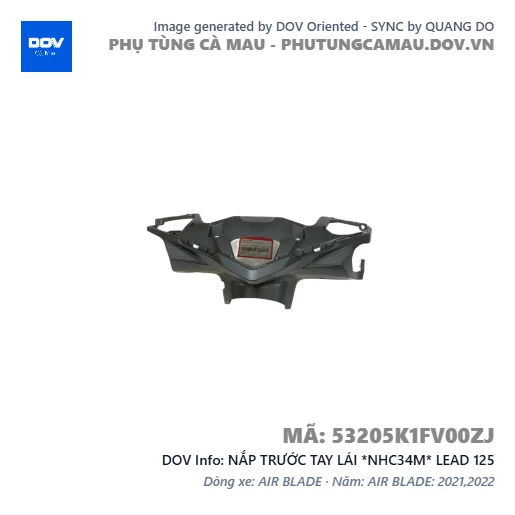 NẮP TRƯỚC TAY LÁI *NHC34M* LEAD 125 — 53205K1FV00ZJ