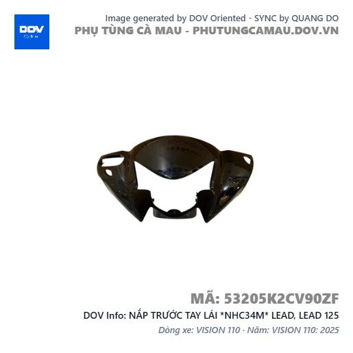 NẮP TRƯỚC TAY LÁI *NHC34M* LEAD, LEAD 125 — 53205K2CV90ZF