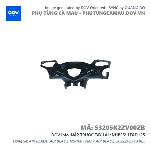 NẮP TRƯỚC TAY LÁI *NHB25* LEAD 125 — 53205K2ZV00ZB