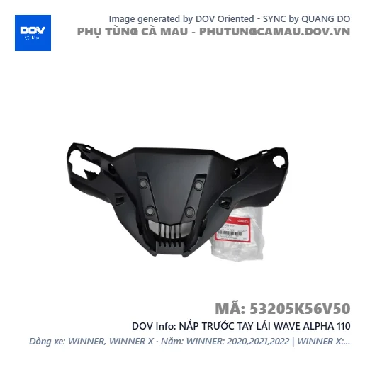 NẮP TRƯỚC TAY LÁI WAVE ALPHA 110 — 53205K56V50
