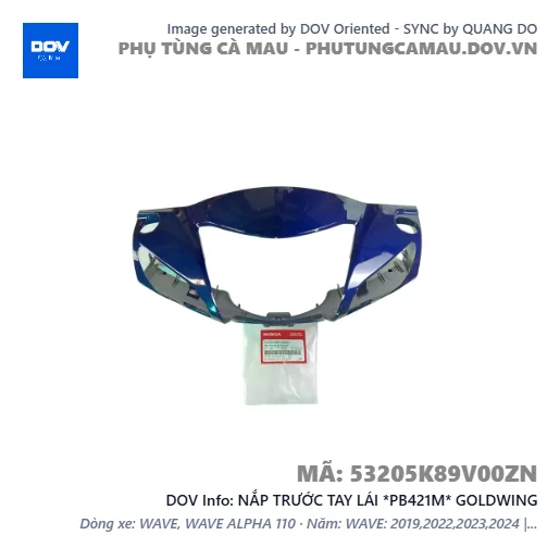 NẮP TRƯỚC TAY LÁI *PB421M* GOLDWING — 53205K89V00ZN