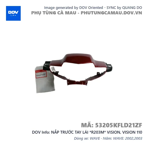 NẮP TRƯỚC TAY LÁI *R203M* VISION, VISION 110 — 53205KFLD21ZF