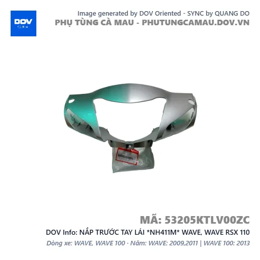 NẮP TRƯỚC TAY LÁI *NH411M* WAVE, WAVE RSX 110 — 53205KTLV00ZC