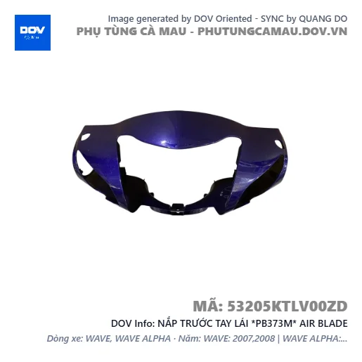 NẮP TRƯỚC TAY LÁI *PB373M* AIR BLADE — 53205KTLV00ZD