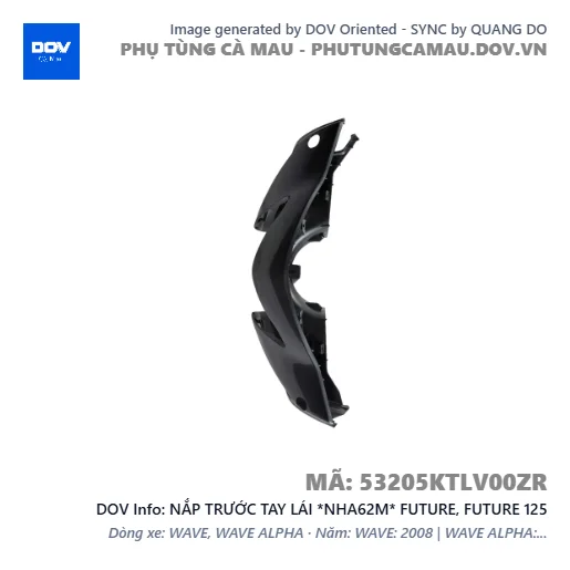 NẮP TRƯỚC TAY LÁI *NHA62M* FUTURE, FUTURE 125 — 53205KTLV00ZR