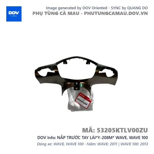 NẮP TRƯỚC TAY LÁI*Y-208M* WAVE, WAVE 100 — 53205KTLV00ZU