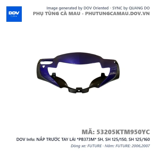 NẮP TRƯỚC TAY LÁI *PB373M* SH, SH 125/150, SH 125/160 — 53205KTM950YC
