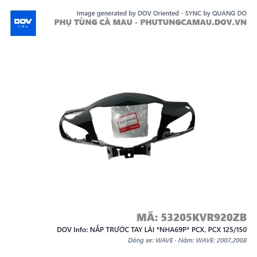 NẮP TRƯỚC TAY LÁI *NHA69P* PCX, PCX 125/150 — 53205KVR920ZB