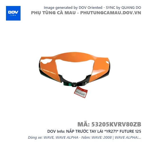 NẮP TRƯỚC TAY LÁI *YR271* FUTURE 125 — 53205KVRV80ZB
