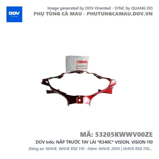 NẮP TRƯỚC TAY LÁI *R340C* VISION, VISION 110 — 53205KWWV00ZE