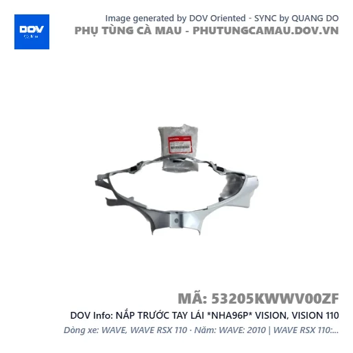 NẮP TRƯỚC TAY LÁI *NHA96P* VISION, VISION 110 — 53205KWWV00ZF