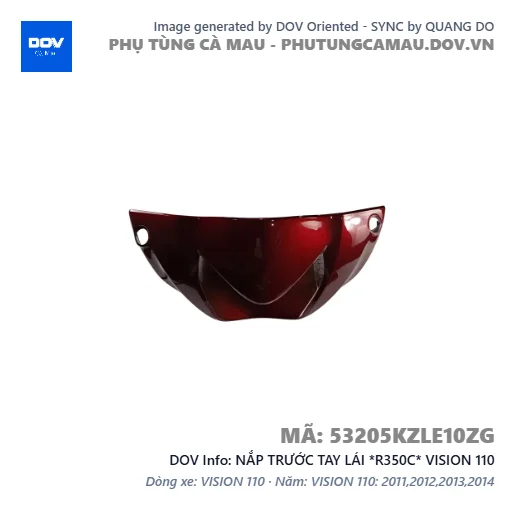 NẮP TRƯỚC TAY LÁI *R350C* VISION 110 — 53205KZLE10ZG