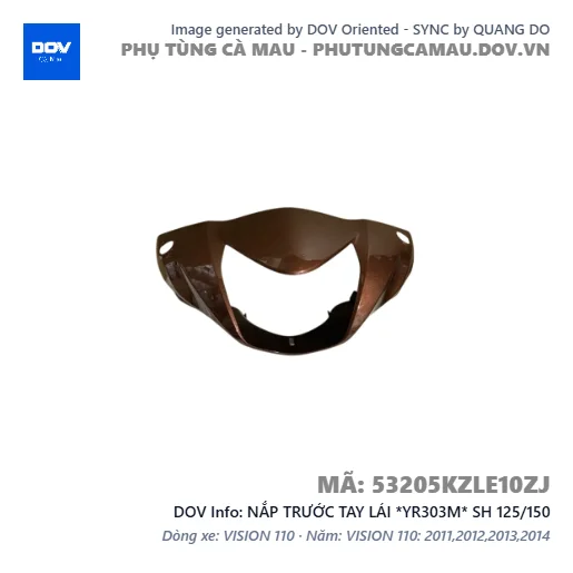 NẮP TRƯỚC TAY LÁI *YR303M* SH 125/150 — 53205KZLE10ZJ