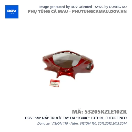 NẮP TRƯỚC TAY LÁI *R340C* FUTURE, FUTURE NEO — 53205KZLE10ZK