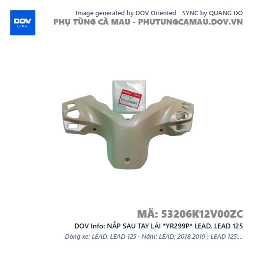 NẮP SAU TAY LÁI *YR299P* LEAD, LEAD 125 — 53206K12V00ZC