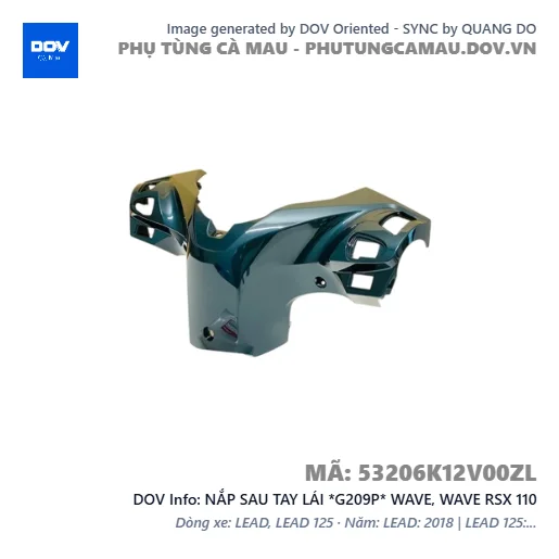 NẮP SAU TAY LÁI *G209P* WAVE, WAVE RSX 110 — 53206K12V00ZL