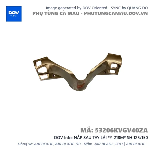 NẮP SAU TAY LÁI *Y-218M* SH 125/150 — 53206KVGV40ZA