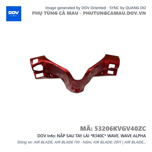NẮP SAU TAY LÁI *R340C* WAVE, WAVE ALPHA — 53206KVGV40ZC
