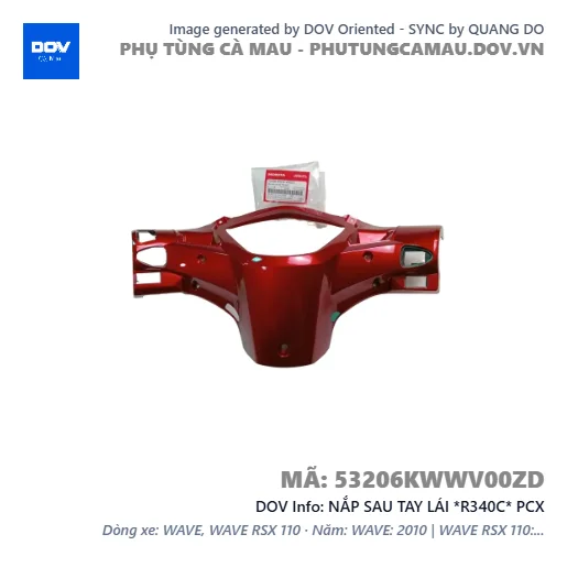 NẮP SAU TAY LÁI *R340C* PCX — 53206KWWV00ZD