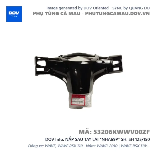 NẮP SAU TAY LÁI *NHA69P* SH, SH 125/150 — 53206KWWV00ZF