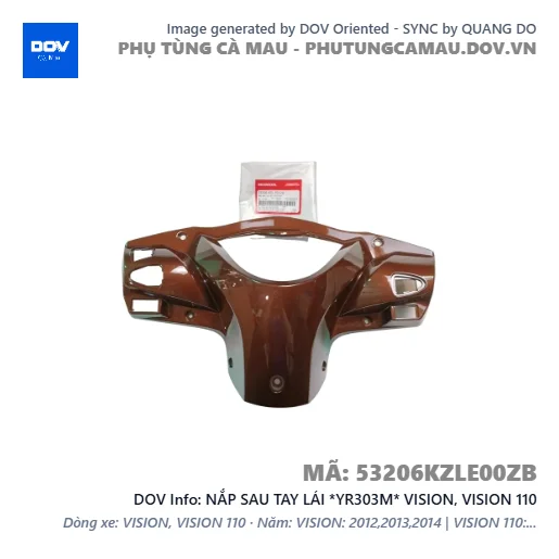NẮP SAU TAY LÁI *YR303M* VISION, VISION 110 — 53206KZLE00ZB