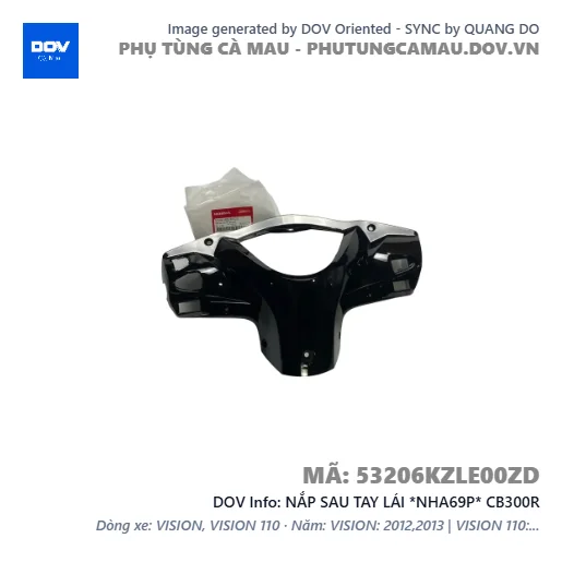 NẮP SAU TAY LÁI *NHA69P* CB300R — 53206KZLE00ZD