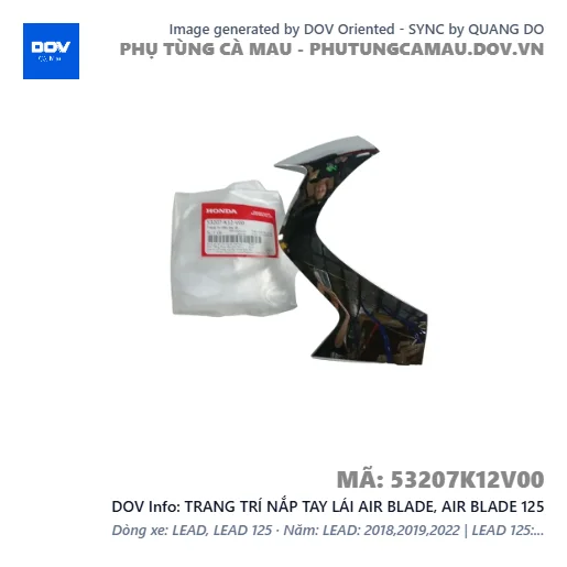 TRANG TRÍ NẮP TAY LÁI AIR BLADE, AIR BLADE 125 — 53207K12V00