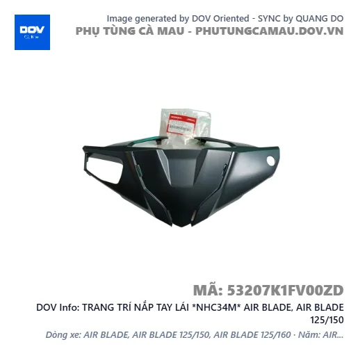 TRANG TRÍ NẮP TAY LÁI *NHC34M* AIR BLADE, AIR BLADE 125/150 — 53207K1FV00ZD