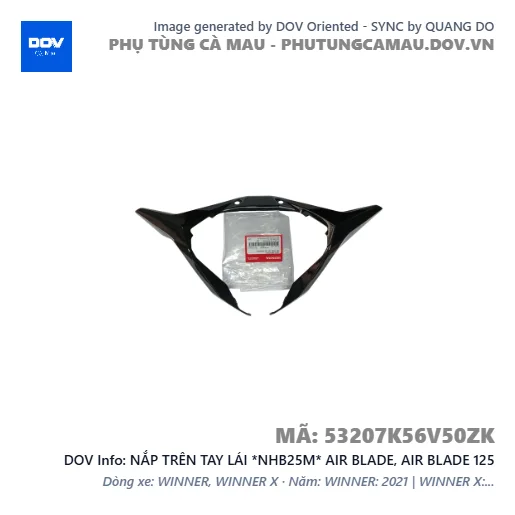 NẮP TRÊN TAY LÁI *NHB25M* AIR BLADE, AIR BLADE 125 — 53207K56V50ZK