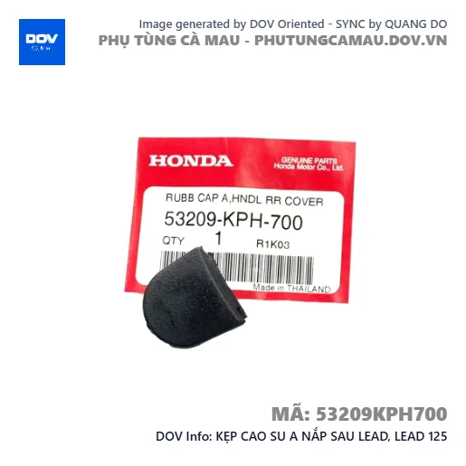 KẸP CAO SU A NẮP SAU LEAD, LEAD 125 — 53209KPH700