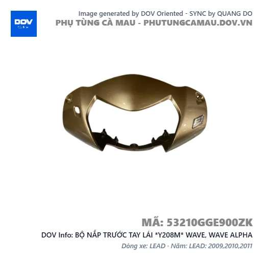 BỘ NẮP TRƯỚC TAY LÁI *Y208M* WAVE, WAVE ALPHA — 53210GGE900ZK