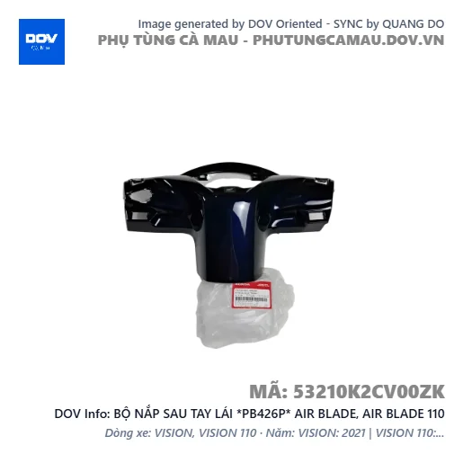 BỘ NẮP SAU TAY LÁI *PB426P* AIR BLADE, AIR BLADE 110 — 53210K2CV00ZK