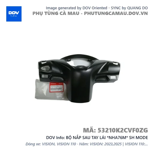 BỘ NẮP SAU TAY LÁI *NHA76M* SH MODE — 53210K2CVF0ZG
