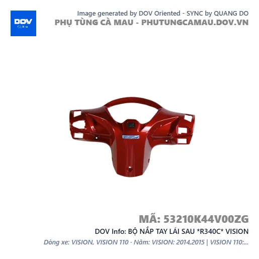 BỘ NẮP TAY LÁI SAU *R340C* VISION — 53210K44V00ZG