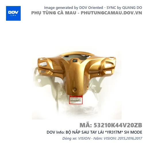 BỘ NẮP SAU TAY LÁI *YR317M* SH MODE — 53210K44V20ZB